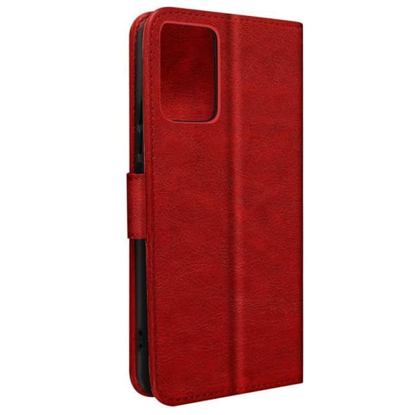 Fodral för Xiaomi Redmi Note 12 5G och Poco X5 Pro - AVIZAR - Röd - Korthållare - Videostöd