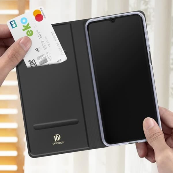Fodral till Xiaomi Redmi 12C - DUX DUCIS - Korthållare och videostöd - Svart
