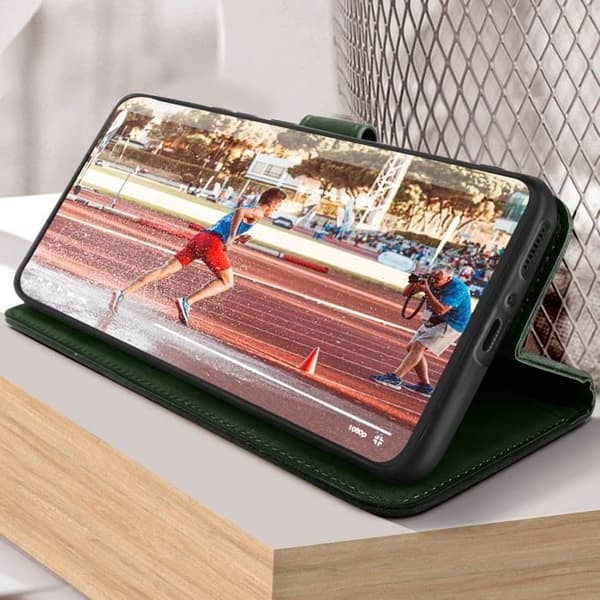 Fodral till Xiaomi 13 Pro - AVIZAR - Videosupportplånbok - Grön - Magnetisk flik