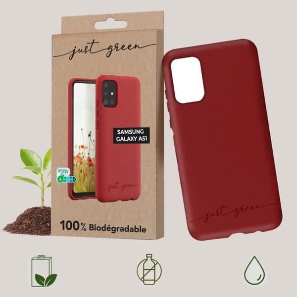 Fodral till Samsung Galaxy A51 - JUST GREEN - Slitstark - Röd