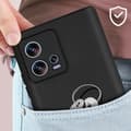 Miniatyrbild 3 av 4: Fodral till Motorola Edge 30 Ultra Silicone Soft Touch Matte Anti-fingerprint svart