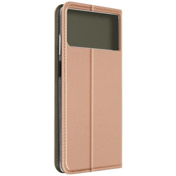 Fodral till Xiaomi Poco M5 - AVIZAR - Magnetisk flipkorthållare - Rosa - Stel - Syntet