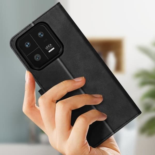 Fodral till Xiaomi 13 Pro - AVIZAR - Videostöd för plånbok - Svart