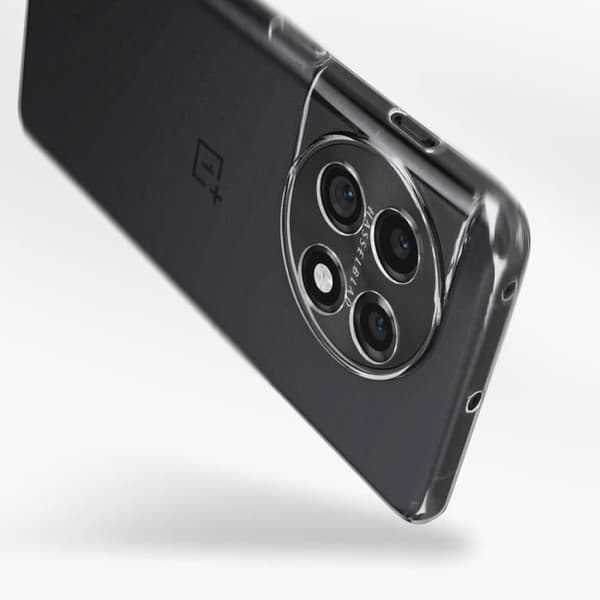 Fodral för Oneplus 11 Silikongel och 9H härdat glas svart kontur - AVIZAR - 360° fullt skydd
