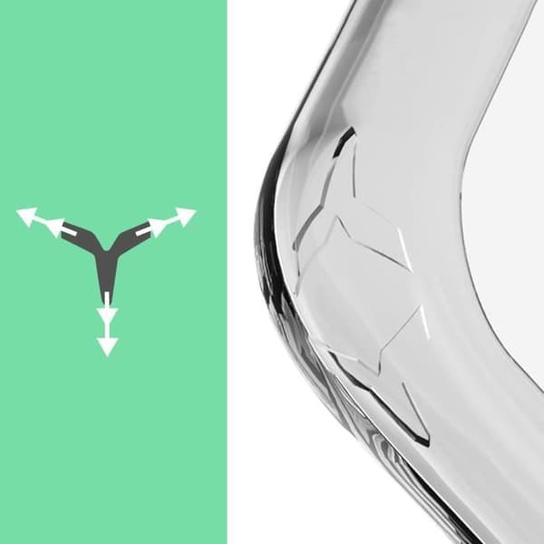 Skal för iPhone 12 och 12 Pro Anti-Drop 1m - FORCE CASE - Pure Transparent - Förstärkt med Tryax system