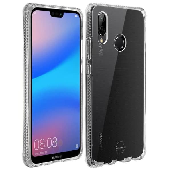 ITSkins Spectrum Shockproof Fodral för Huawei P20 Lite - Vit - Mjuk - 360° skydd - Transparent