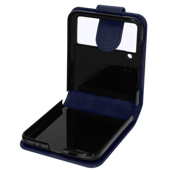 Samsung Galaxy Z Flip 4 Flip Fodral med magnetisk flik Midnight Blue
