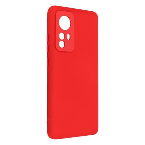 Skyddsfodral - AVIZAR - Xiaomi 12T och 12T Pro - Halvstyv silikon - Soft-touch finish - Röd