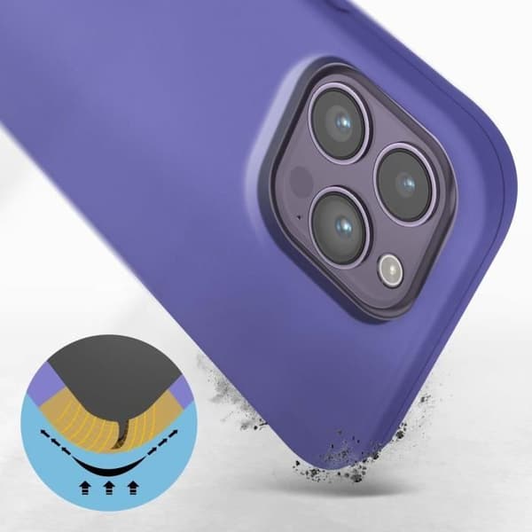 iPhone 14 Pro-fodral Halvstyvt Soft-touch Tunt lila