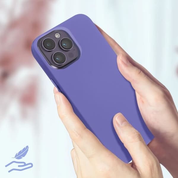 iPhone 14 Pro-fodral Halvstyvt Soft-touch Tunt lila