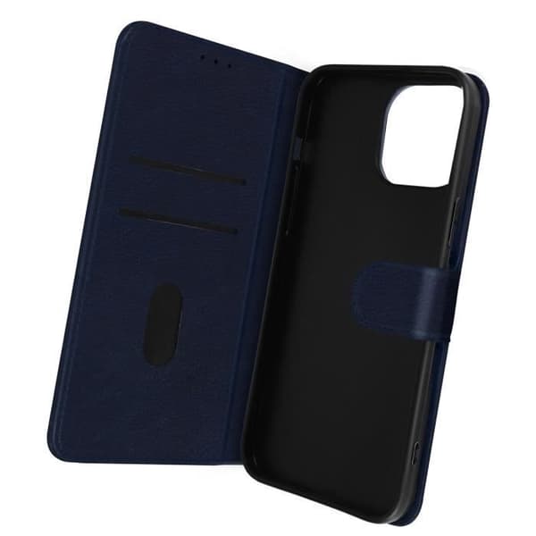 AVIZAR iPhone 14 Pro Fodral - Chesterfield-modell - Videostödfunktion - Midnattsblå