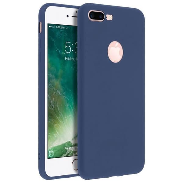 Forcell iPhone 7 Plus/iPhone 8 Plus Fodral Soft Touch Silikonfodral - Midnattsblå
