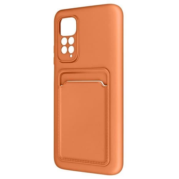 Fodral Xiaomi Redmi Note 11 och 11s mjuk silikonkorthållare Forcell Rose Gold