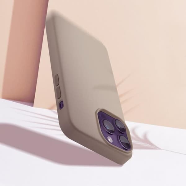 iPhone 14 Pro max skal - MOXIE - Halvstyvt - Tunt - Lätt - Mjuk insida - Nardo grå