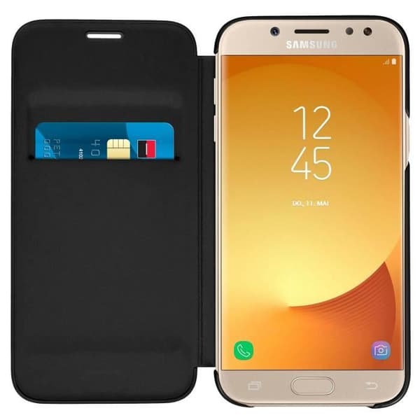 Samsung Plånboksfodral Galaxy J7 2017 Originalfodral Plånboksfodral Svart