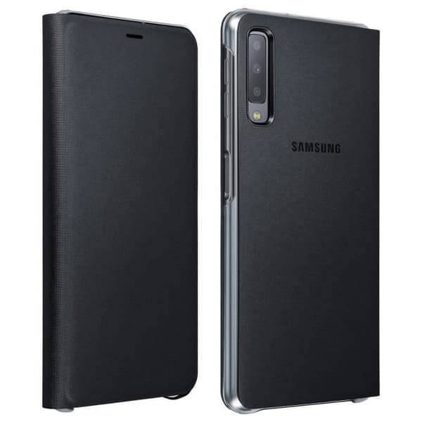 Hus - Samsung - Galaxy A7 2018 - Flip-etui - Plånbok - Svart