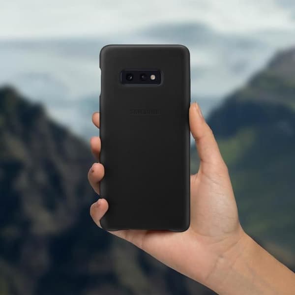 Skal - Samsung - Galaxy S10e - Läder - Stötabsorberande - Kompatibel med Qi-laddning