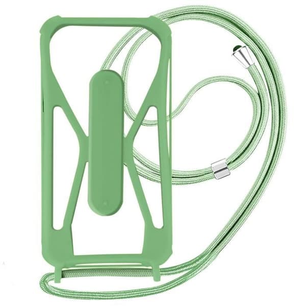 Universal Smartphone Lanyard Silikon stötfångare Stöd ljusgrön