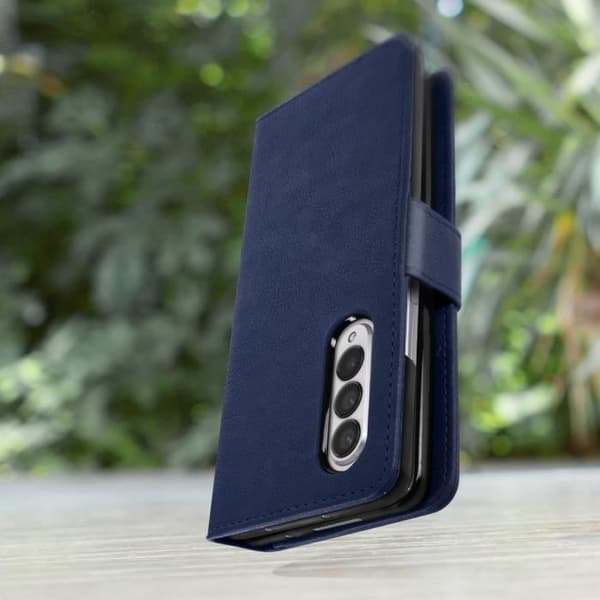 Samsung Galaxy Z Fold 3 Plånbok Magnetic Tab Cover midnattsblå
