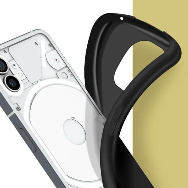Fodral Ingenting Telefon 1 Resistant Silikongel Mjuk Flexibel Tunn Ljussvart