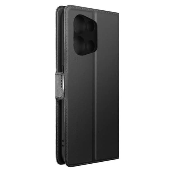 Oppo Reno 8 5G Plånboksstativ Fodral Ultra-Slim Ribbed Finish Svart/Grå