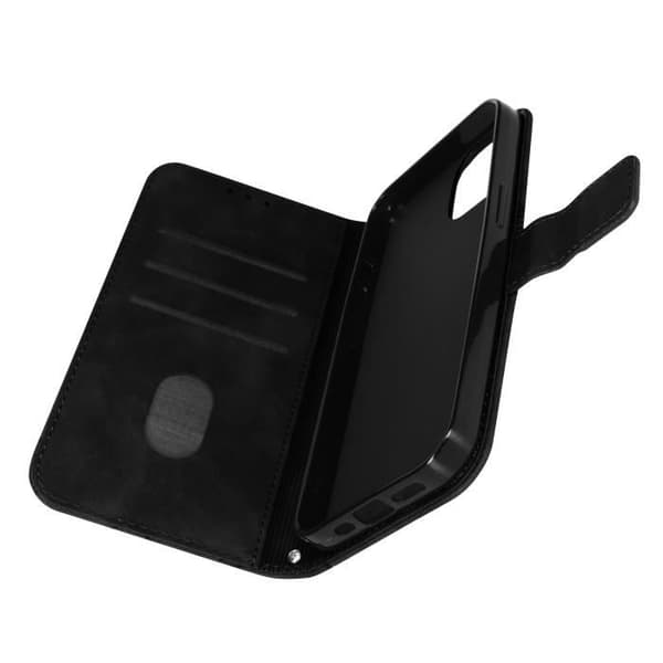 iPhone 14 Plus Fodral - AVIZAR - Plånbok och videohållare - Svart - Magnetisk stängning