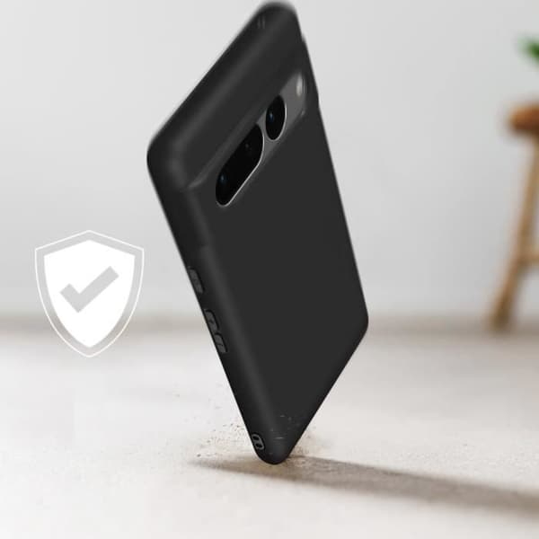 Google Pixel 7 Pro Fodral Resistant Silikongel Mjuk Flexibel Lättviktssvart