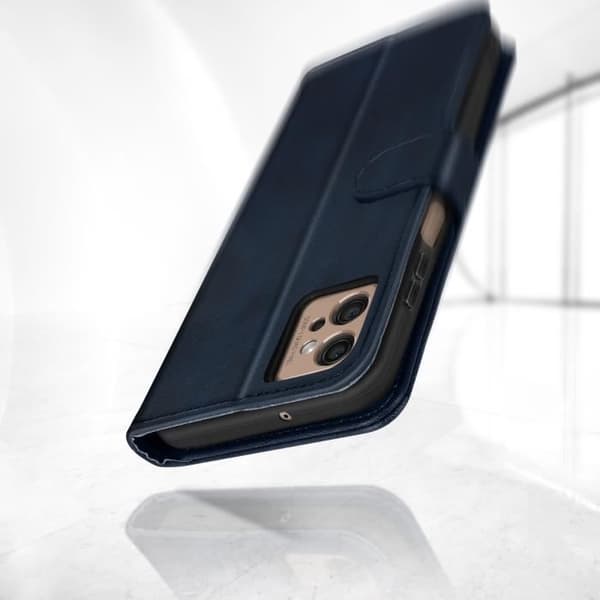 Motorola Moto G32 Fodral - AVIZAR - Plånboksfodral - Videostödfunktion - Midnattsblå