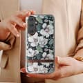 Miniatyrbild 3 av 4: AVIZAR Skyddsfodral för Samsung Galaxy A54 5G - Blomstertryck - Rosa - Elegant snöre