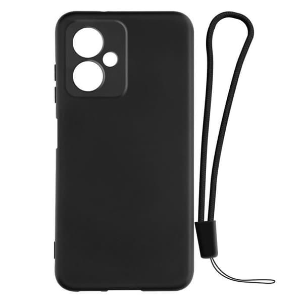 Fodral för Xiaomi Redmi Note 12 5G Halvstyv silikon mjuk yta svart