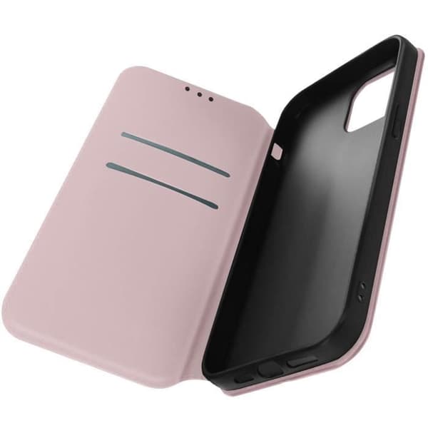 iPhone 14 folioskal - AVIZAR - Korthållarflik - Videostödfunktion - Champagnerosa