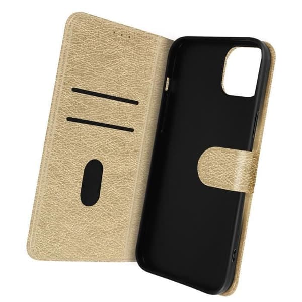 iPhone 14 Plus-fodral - AVIZAR - Chesterfield - Videostödfunktion - Gul - Matt - Blandat