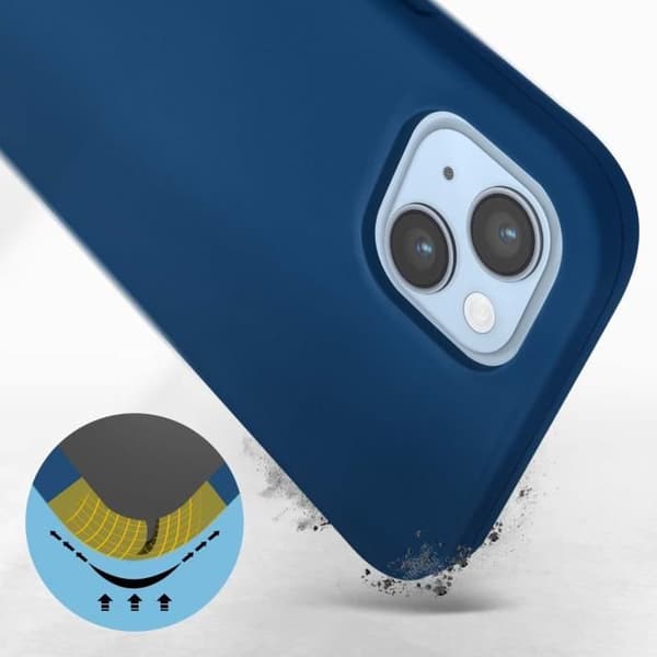 AVIZAR Skyddsfodral för iPhone 14 - Halvstyv Soft-touch Fine - Blå