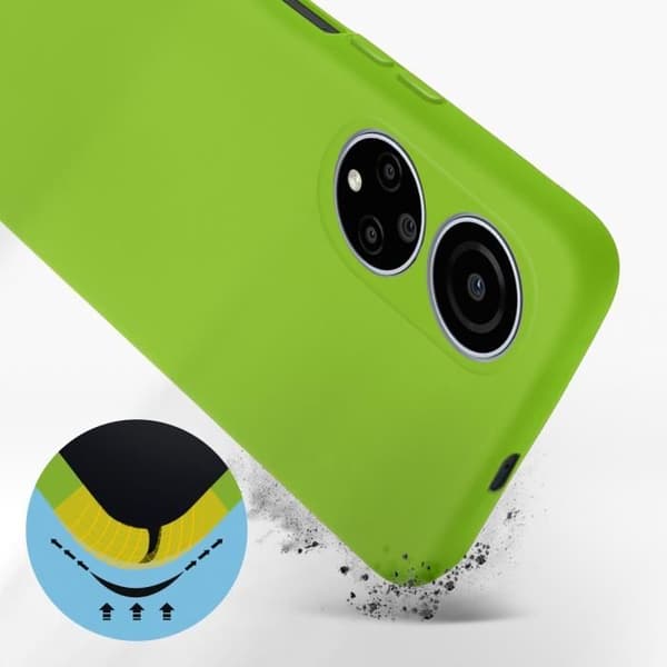 Honor X7 Slim Halvstyv Soft-touch silikonfodral Grön