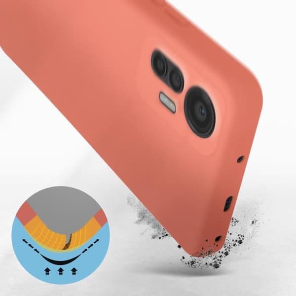 AVIZAR Skyddsfodral för Xiaomi 12 Lite - Halvstyv silikon - Mjuk mjuk yta - Rosa