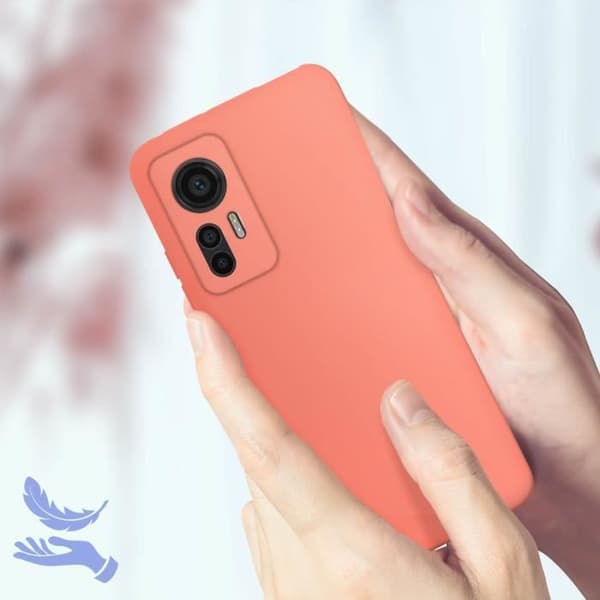 AVIZAR Skyddsfodral för Xiaomi 12 Lite - Halvstyv silikon - Mjuk mjuk yta - Rosa