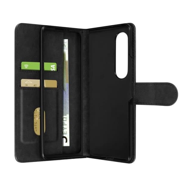 Samsung Galaxy Z Fold 3 Fodral - AVIZAR - Plånboksfodral - Svart - Magnetisk flik