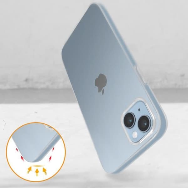 iPhone 14 Plus fodral AVIZAR - Tunt och lätt - Flexibel Gel Silikon - Genomskinlig