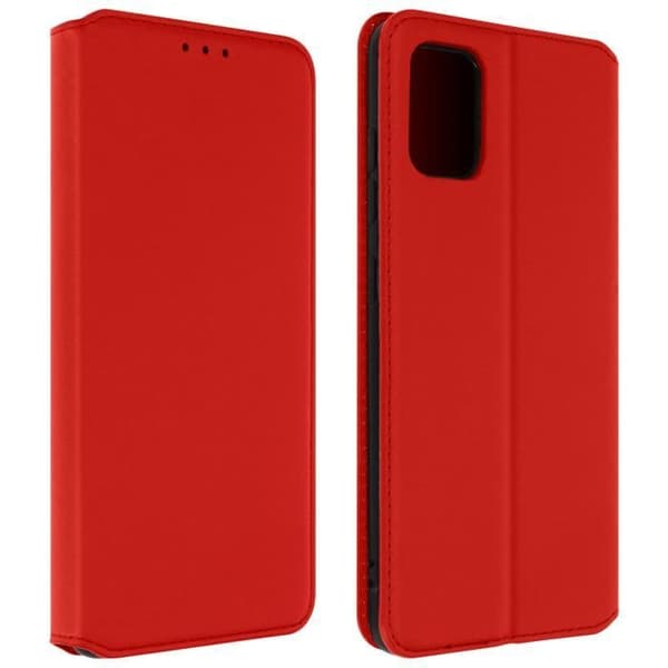 AVIZAR Samsung Galaxy A51 Folio Cover - Röd - Videostödfunktion - Kortfack