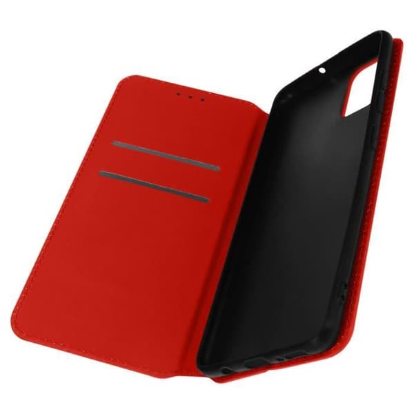 AVIZAR Samsung Galaxy A51 Folio Cover - Röd - Videostödfunktion - Kortfack