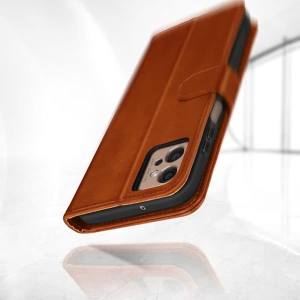 Fodral - AVIZAR - Motorola Moto G32 - Videostödfunktion - Brun
