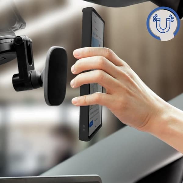 Skyddshölje AVIZAR för Google Pixel 7 - Bi-material - Metallring för videostöd - Svart