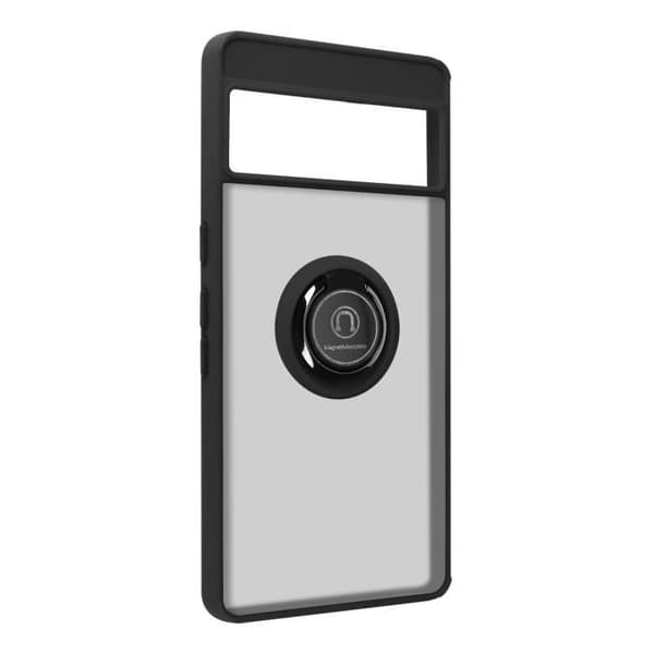 Skyddshölje AVIZAR för Google Pixel 7 - Bi-material - Metallring för videostöd - Svart