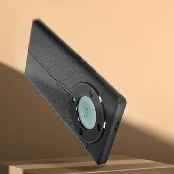Fodral - AVIZAR - Honor Magic 5 Lite 5G - Svart - Stötsäker och repskydd - Lädereffekt