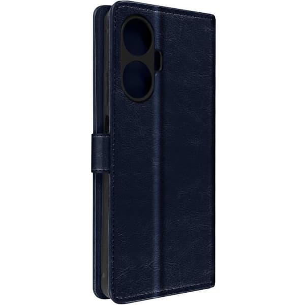Fodral till Realme C55 - AVIZAR - Vintage - Videostöd - Kortförvaring - Blå