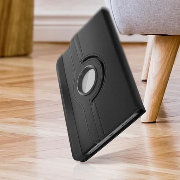 Foliofodral för Lenovo Tab P11 Gen 2 - AVIZAR - Svart - 360° rotation - Fullständigt skydd - Kornigt eko-läder