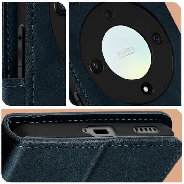 Fodral till Honor Magic 5 Lite 5G - AVIZAR - Plånbok och videohållare - Blå