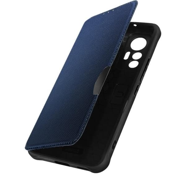 Fodral till Xiaomi 12 Lite - AVIZAR - Razor Book Series - Korthållare - Förstärkta hörn - Blå