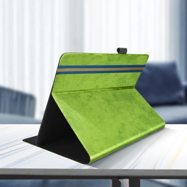 Universal 10-tums tabletfodral läderimitation Marmor Design Grön videostöd