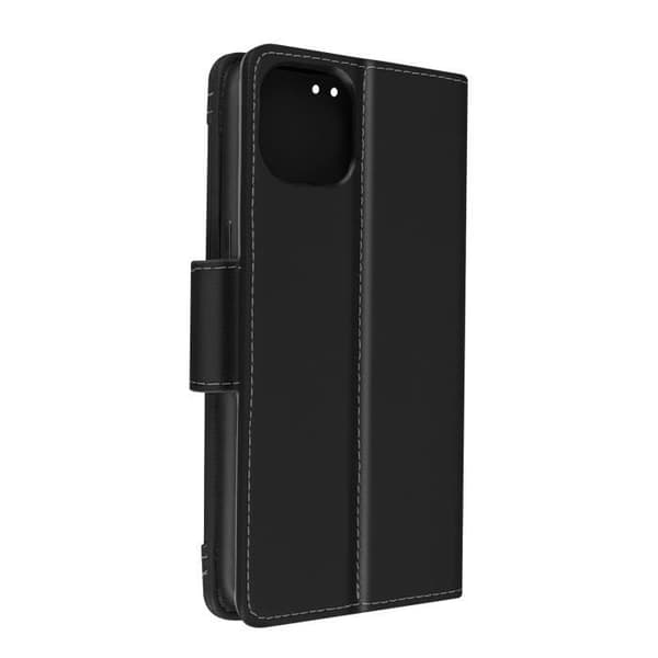 AVIZAR iPhone 13 Mini Plånboksfodral med flera fack - Svart - Hårt skal - Stativfunktion